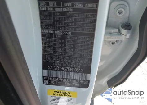 2014 Land Rover Range Rover Evoque Pure z USA, uszkodzony, nr VIN SALVR2BG7EH935101